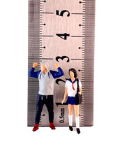 Load image into Gallery viewer, 1:64 Painted Figure Model Miniature Resin Diorama Sand Hoddie Boy Uniform Girl
