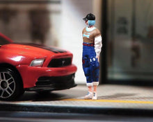 Load image into Gallery viewer, 1:64 Painted Figure Model Miniature Resin Diorama Sand Trendy Street Girl Lady
