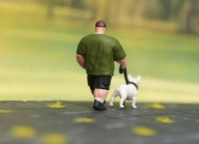 Load image into Gallery viewer, 1:64 Painted Figure Model Miniature Resin Diorama Sand Walking Dog Strong Man B
