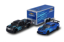Load image into Gallery viewer, Maisto 1:64 2004 Silverado Pickup Trailer 2016 Camaro Model Toy Metal Car BN
