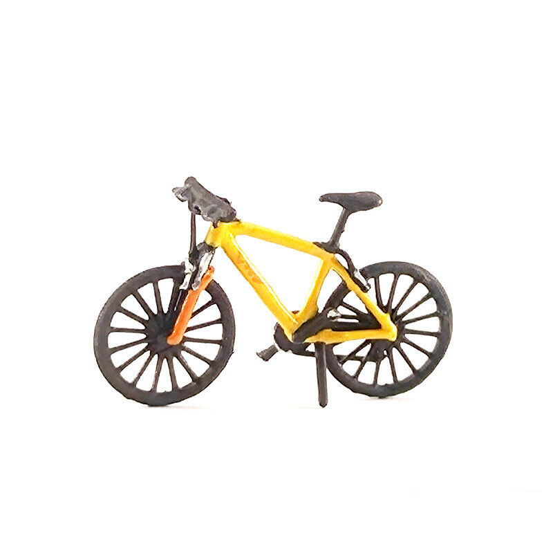 1:64 Painted Figure Mini Model Miniature Resin Diorama Toy Mountain Bike Bicycle