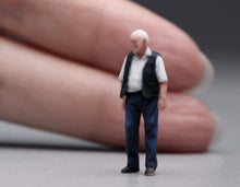 Load image into Gallery viewer, 1:64 Painted Figure Model Miniature Resin Sand Diorama Old Man with Vest Elderly
