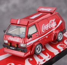 Load image into Gallery viewer, MK 1:64 HEC Red Coke Delica L300 Delivery Mini Van Model Diecast Metal Car New Collection
