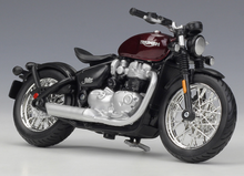 Load image into Gallery viewer, Bburago 1:18 Red Bonneville Bobber Sports Model Diecast Metal Motorcycle New
