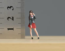 Load image into Gallery viewer, 1:64 Painted Figure Model Miniature Resin Diorama Sand Red Skirt Uniform Girl
