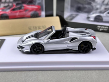 Load image into Gallery viewer, TPC 1:64 Silver 488 Pista Convertible Racing Sport Model Diecast Metal Car New Collection
