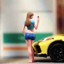 Load image into Gallery viewer, 1:64 Painted Figure Model Miniature Resin Diorama Sand Selfie Sexy Lady Girl Toy
