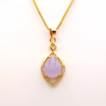 Load image into Gallery viewer, Nature Jade Water Drop Pendant Necklace Gift Jewelry charm Blessing Lucky New
