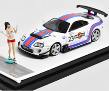 Load image into Gallery viewer, TM 1:64 White Supra A80Z #23 Figure Racing Sports Model Diecast Metal Car New

