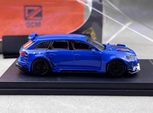 Load image into Gallery viewer, DCM 1:64 Blue RS6 2NCS Wagon Widebody Kit Sports Model Diecast Metal Car New Collection
