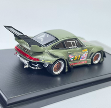 Load image into Gallery viewer, SW 1:64 Matte Green RWB 911 993 #91 Big Spoiler Model Diecast Metal Car New Collection
