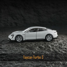 Load image into Gallery viewer, Bburago 1:64 White Taycan Turbo S Sports Model Diecast Metal Car New Collection
