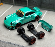 Load image into Gallery viewer, CM 1:64 Green RWB 964 Widebody Classic Sports Model Diecast Metal Car New

