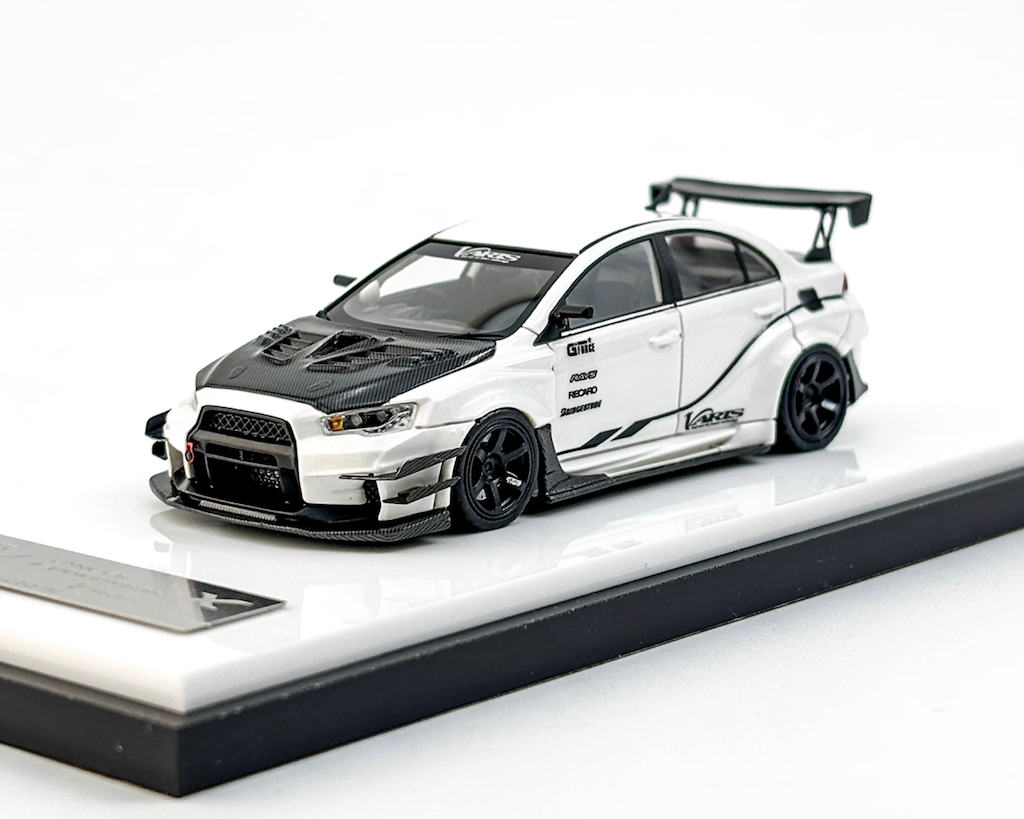 404Error 1:64 White Carbon Lancer EVO X Varis Sports Model Diecast Resin Car