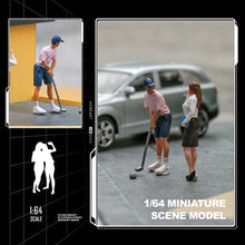 Load image into Gallery viewer, 1:64 Painted Figure Mini Model Miniature Resin Diorama Golf Man Secretary Lady New Scene
