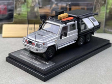 Load image into Gallery viewer, AB 1:64 Silver Land Cruiser J70 LC79 Pickup Truck 6x6 Model Diecast Metal Car
