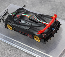 Load image into Gallery viewer, CM 1:64 Black Carbon Gold Rims Imola Racing Sports Model Diecast Metal Car New Collection
