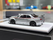 Load image into Gallery viewer, BZMW 1:64 Silver Decal Skyline GTR R34 NISMO Z-Tune Model Diecast Resin Car
