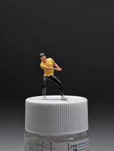 Load image into Gallery viewer, 1:64 Painted Figure Mini Model Miniature Resin Diorama Worker Man Pulling Cart
