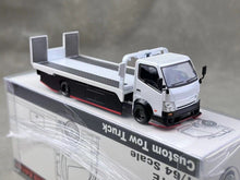 Load image into Gallery viewer, MT 1:64 White H300 Flatbed Tow Truck Custom Model Diecast Metal Car New
