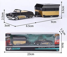 Load image into Gallery viewer, Maisto 1:64 1950 Mercury Alameda Traveler Trailer Tow &amp; Go Model Metal Car

