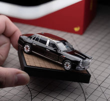 Load image into Gallery viewer, AR 1:64 Black HONGQI Guoli Luxury Sedan Classic Model Diecast Metal Car New Collection
