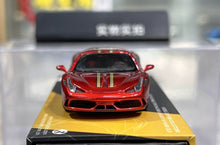Load image into Gallery viewer, TOC 1:64 Red Black Rims 458 Speciale Sports Model Diecast Metal Car New Collection

