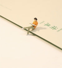 Load image into Gallery viewer, 1:64 Painted Figure Model Miniature Resin Diorama Sand Toy Reading Chairs People

