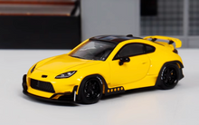 Load image into Gallery viewer, Fuji 1:64 Yellow JDM GR86 Rocket Bunny Coupe Sport Model Diecast Metal Car New Collection
