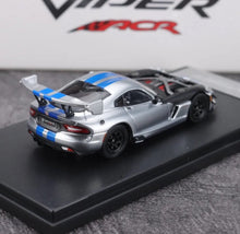 Load image into Gallery viewer, HM 1:64 Silver Blue Viper MK3 ACR Coupe Sports Model Diecast Metal Car New Collection
