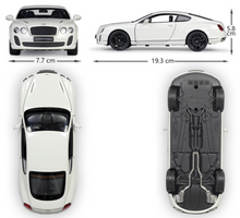Load image into Gallery viewer, WELLY 1:24 Continental Super Racing Sports Model Diecast Metal Car Display
