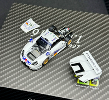 Load image into Gallery viewer, Transcend 1:64 White 911 GT1 1997 24h #25 Sports Model Diecast Metal Car New Collection
