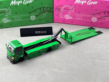 Load image into Gallery viewer, MT 1:64 Green H300 Custom Tow Flatbed Truck Dinosaur Model Diecast Metal Car
