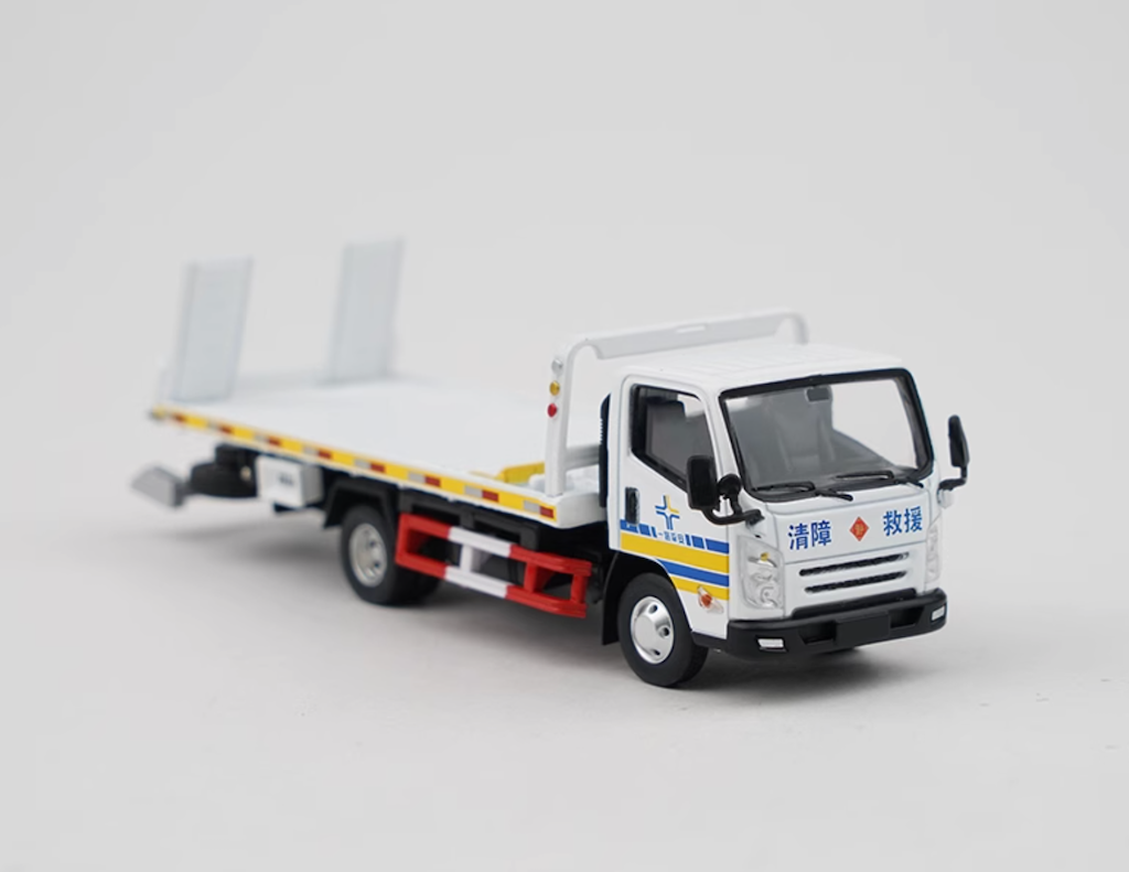 XCARTOYS 1:64 JMC Rescue Flatbed Trailer Truck Model Diecast Metal Car New Collection