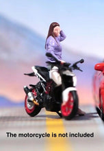 Load image into Gallery viewer, 1:64 Painted Figure Model Miniature Resin Diorama Sand Cool Lady Girl Leaning Collection
