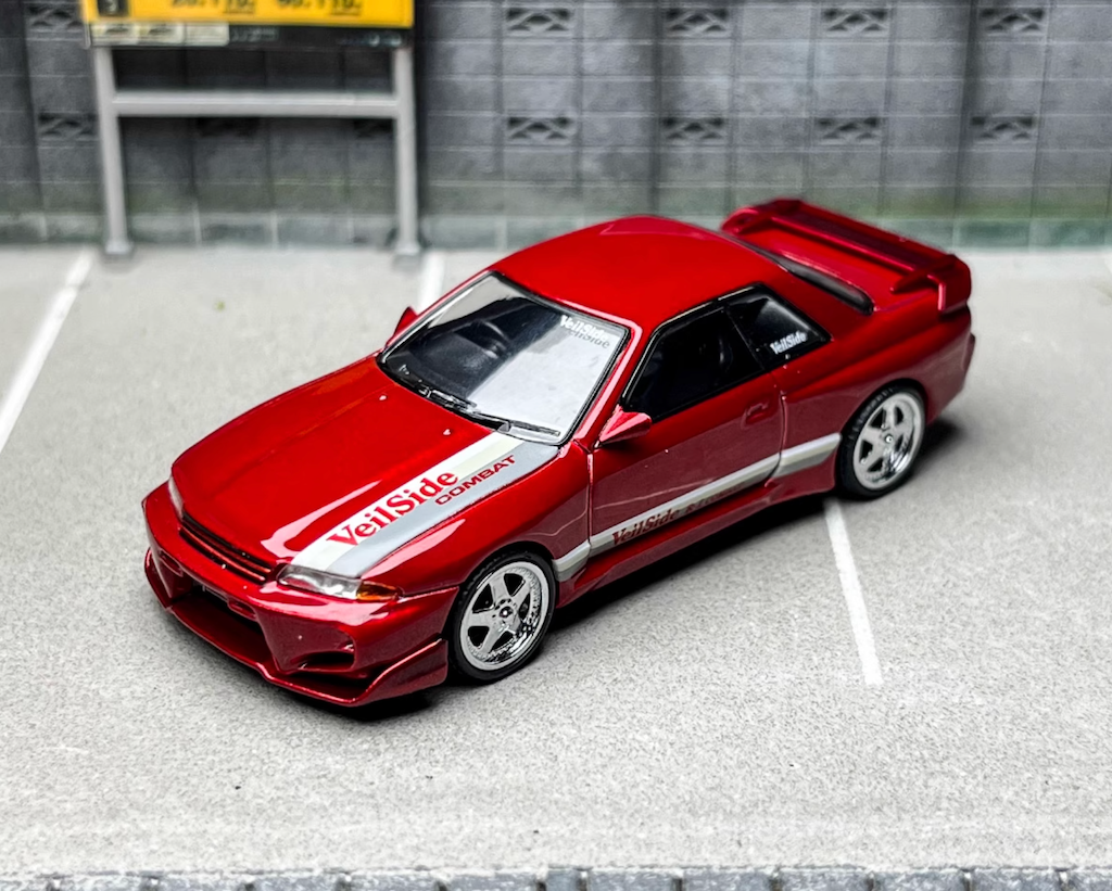 MINIGT 1:64 Red Skyline GTR R32 Veilside Sports Model Diecast Metal Car New Collection
