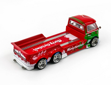 Load image into Gallery viewer, Liberty 1:64 Red Christmas T1 6x6 Flatbed Tow Truck Model Diecast Metal Car
