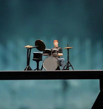 Load image into Gallery viewer, 1:64 Painted Figure Mini Model Miniature Resin Diorama Sand Drum Drummer Set Man
