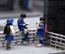Load image into Gallery viewer, 1:64 Painted Figure Model Miniature Resin Sand Pretty Student Girl Boy Uniform
