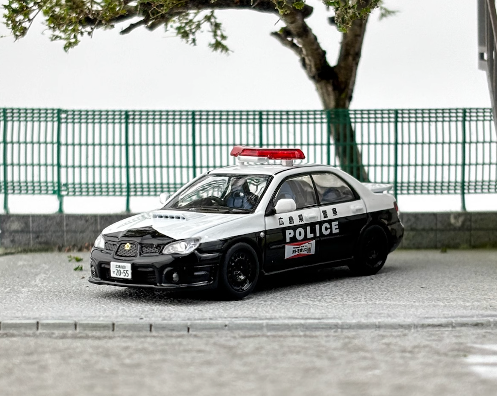 1:64 Furuya Police Impreza WRX STI IX 9 GD Sedan Model Diecast Metal Car BN