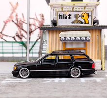 Load image into Gallery viewer, Mortal 1:64 Black VIP S124 E300 Wagon Roof Bike Model Diecast Metal Car New
