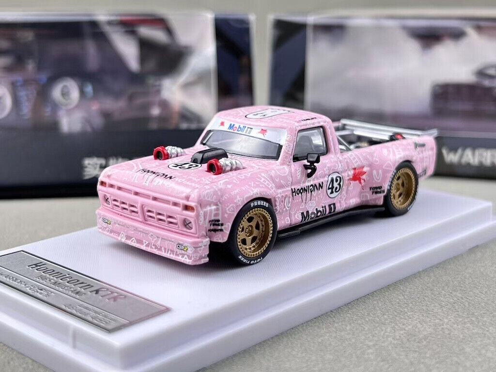 SW 1:64 Pink 1965 Mustang RTR F150 Pickup Sports Model Diecast Metal Car New Collection
