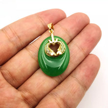 Load image into Gallery viewer, Nature Jade Double Fish Pendant Necklace Gift Jewelry charm Blessing Lucky new f
