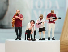 Load image into Gallery viewer, 1:64 Painted Figure Model Miniature Resin Diorama Sand Band Musician Members Set
