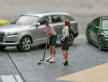 Load image into Gallery viewer, 1:64 Painted Figure Mini Model Miniature Resin Diorama Golf Man Secretary Lady New Scene
