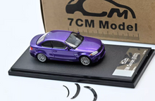 Load image into Gallery viewer, 7cm 1:64 Purple 1M E82 Coupe Sports Model Diecast Metal Car New Collection
