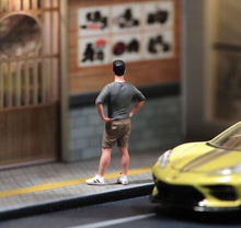 Load image into Gallery viewer, 1:64 Painted Unpainted Figure Model Miniature Resin Diorama Sand Akimbo Man Boy
