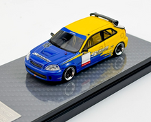 Load image into Gallery viewer, NA 1:64 Yellow Spoon #95 Civic Type R EK9 Sports Model Diecast Resin Car New Collection
