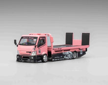 Load image into Gallery viewer, MT 1:64 Pink Custom Tow Flatbed Truck Simon Garage Model Diecast Metal Car New Collection
