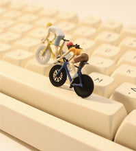 Load image into Gallery viewer, 1:64 Painted Figure Model Miniature Resin Diorama Sand Riding Cycling Bicycle

